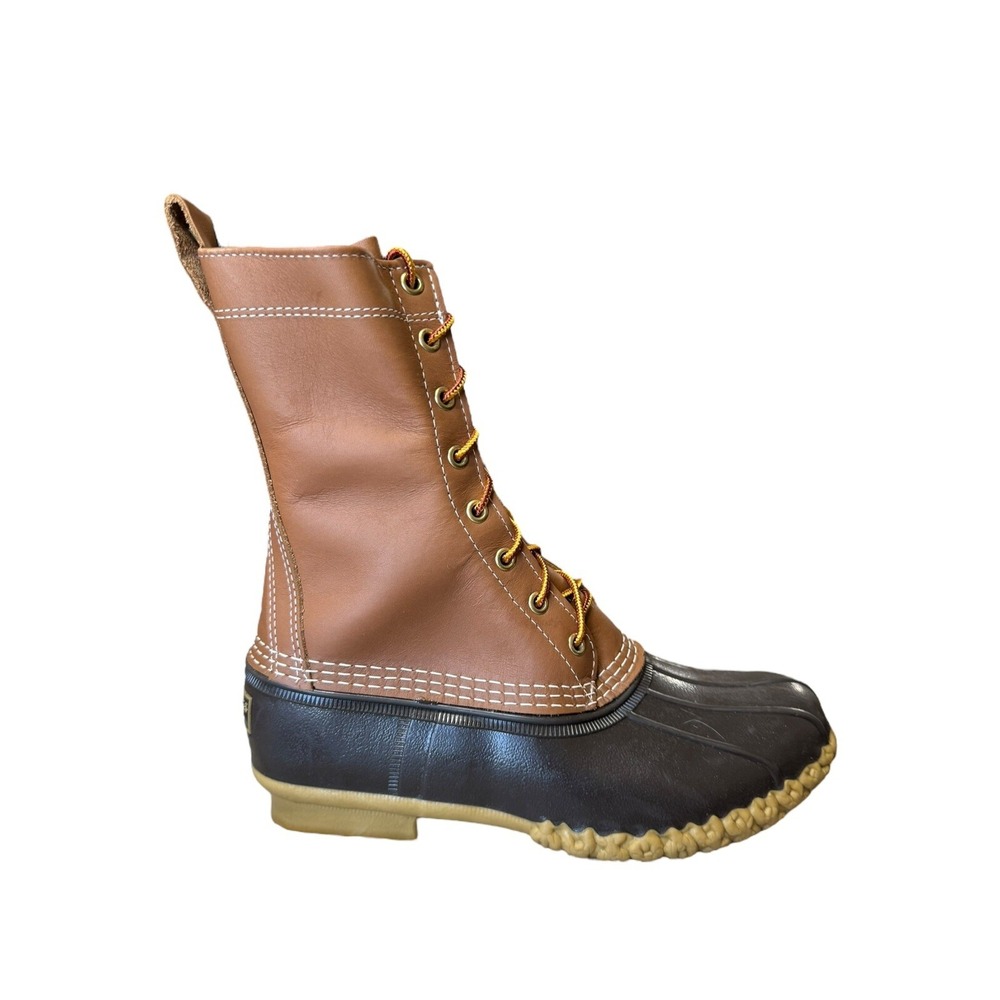 LL Bean Boots Womens Brown Leather 10" Size 6 (BM) No Box